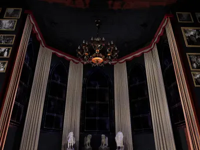 Gothic and Victorian Grand Manor Library 3D model