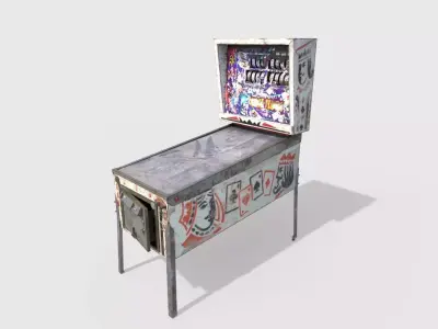 Old Pinball Machine 3D model