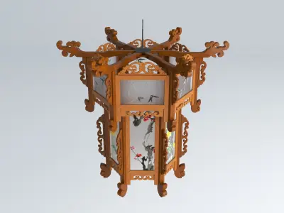 PETITE PAINTED GLASS LANTERN 3D model