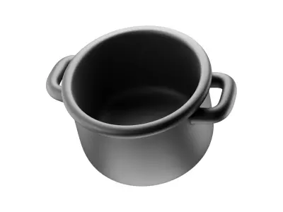 Saucepan 3D Icon Low-poly 3D model