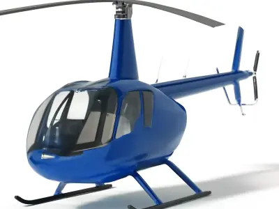 Light Utility Helicopter Blue Edition 3D model