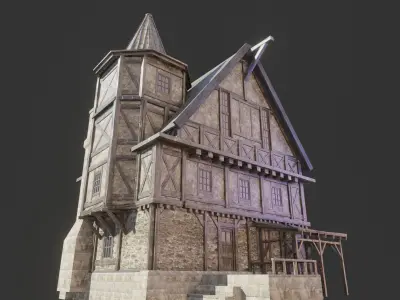 Medieval House 02 Free 3D model