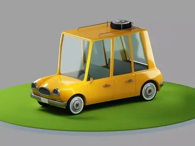 Cartoon Car 3D model 39