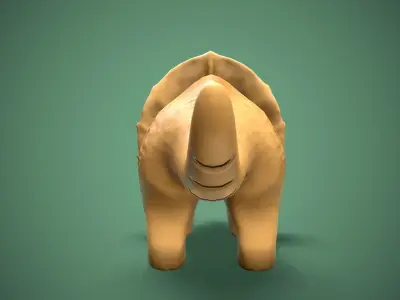 cartoon tricceratops Low-poly 3D model