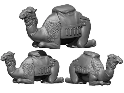  Camels in British army  3D print model