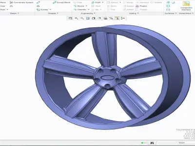 W4 wheel Free 3D model