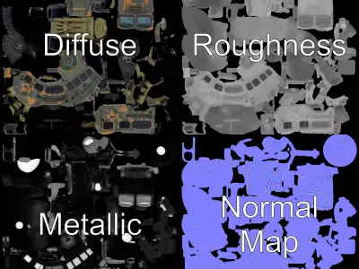 Camouflage Armored Vehicle model pack Low-poly 3D model Low-poly