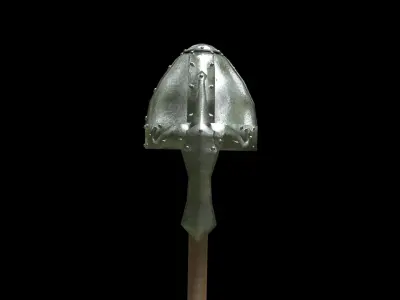 Medieval Nomad helmet 2 Low-poly 3D model