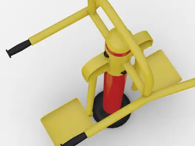 Outdoor fitness Equipment Exercise double wave plate 3D model