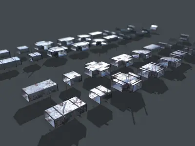 Ventilation Duct PACK Low-poly 3D model