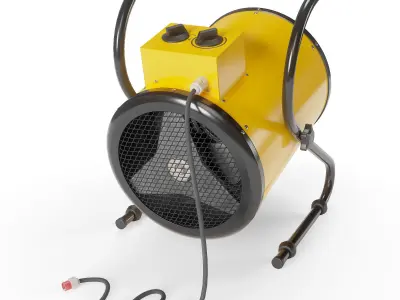 Electric Industrial Space Heater Workshop Warmer Air Heater Low-poly 3D model