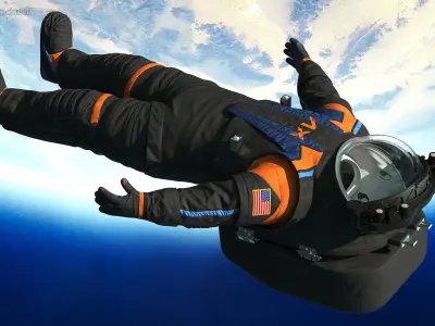 NASA Axiom Spacesuit Empty 3D model