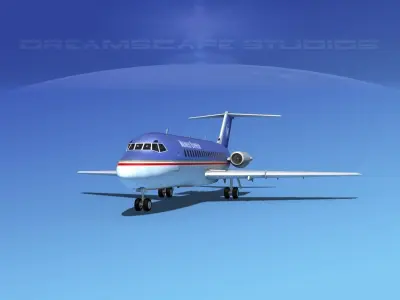 Douglas DC-9-15 Midwest Express 3D model
