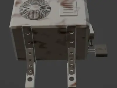 Air Conditioner Unit AC Low-poly Low-poly 3D model