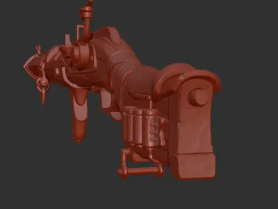Stylized  musket  3D model