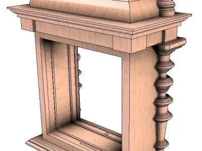 Mantel Clock - Hide away drawer - D2  3D print model