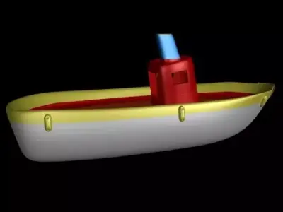 Toy Tugboat 3D model