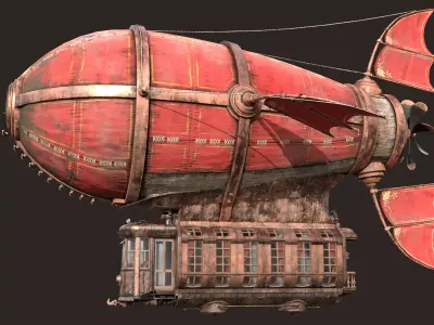 Airship Scarlet Sails 3D model