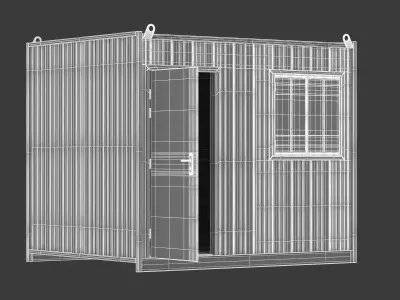 Office Container 10ft 3D model