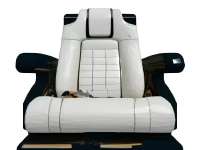 Futuristic SciFi Spaceship Chair Low-poly 3D model