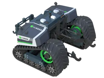 Agxeed AgBot 5 autonomous tractor Low-poly 3D model
