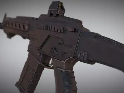 Sci-Fi Gun Low-poly 3D model purchase