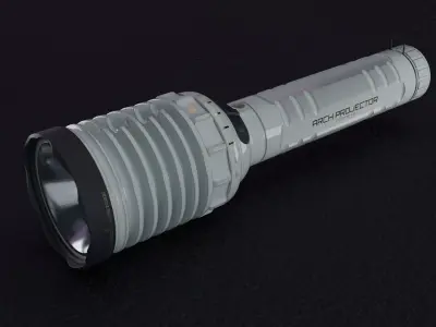 Sci-Fi Flashlight Low-poly 3D model purchase