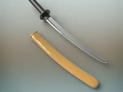 Sword samurai Low-poly 3D model shop