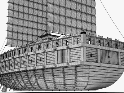 Korean Warship Panokseon 3D model