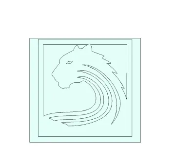 Lion Wave Mold 3D Printable Laser Cut Ready Vector Art 3D model