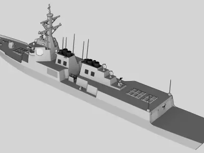 DDG Sejong the Great KDX III class Low-poly 3D model
