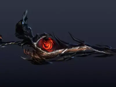 Futuristic Sword Low-poly 3D model 7