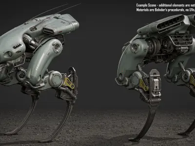 Sci-Fi Stalker Mech 3D model
