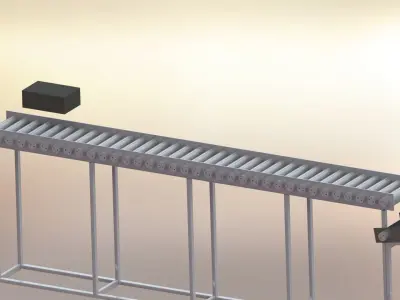 Basic conveyor assembly Free 3D model