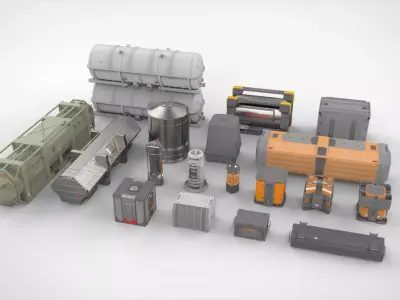 sci fi Container 2 3D model