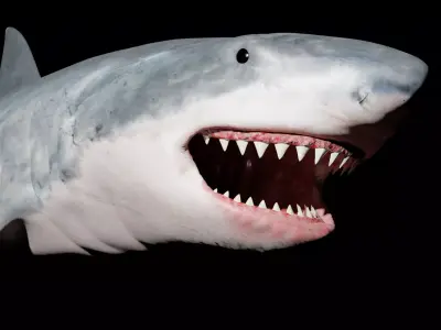 White shark 3D model buy