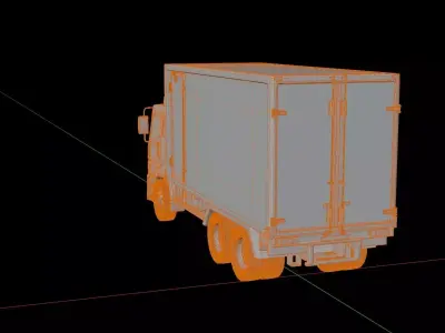 Mitsubishi Fuso Shogun Cargo Truck 3D model