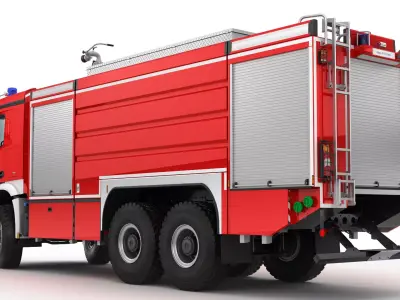 Mercedes Arocs Fire Truck 3D model