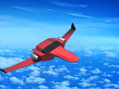 Low-Poly Spaceship fighter jet Low-poly 3D model