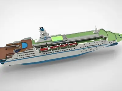 MV Astoria  cruise ship 3D model