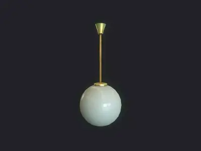 Old Ball Lamp Low-poly 3D model