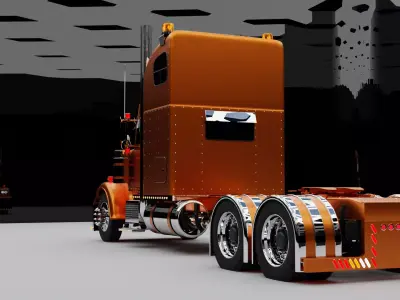 Modelo 3D del Freightliner Classic XL custom Low-poly 3D model