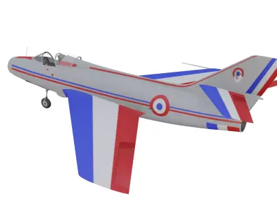 Dassault MD454 Mystere IV Low-poly 3D model