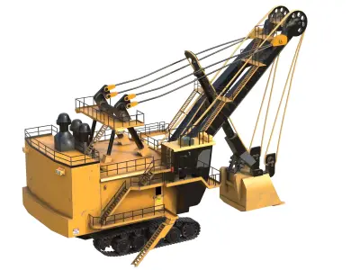 Electric Rope Shovels 7495 HD Low-poly 3D model