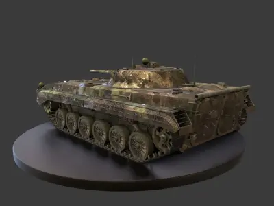 BMP-1K Troop Carrier - Armored vehicle Low-poly 3D model