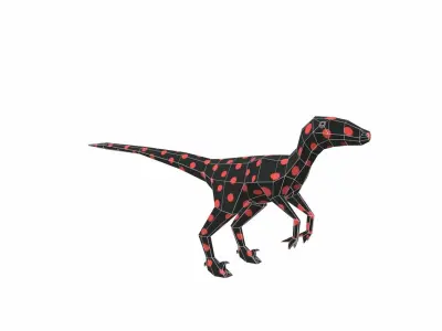 Dinosaur Cartoon - 02 Low-poly 3D model