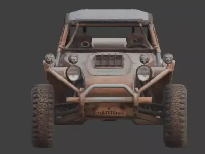 Wasteland Raider Nomad Buggy 3d Low-poly 3D model