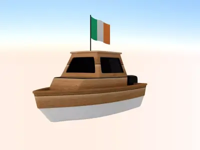 Ireland Fishing Boat 3D model