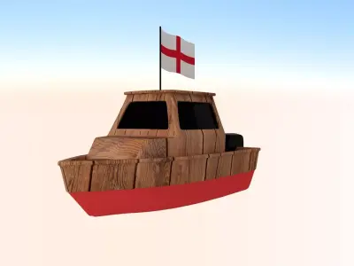 England Fishing Boat 3D model
