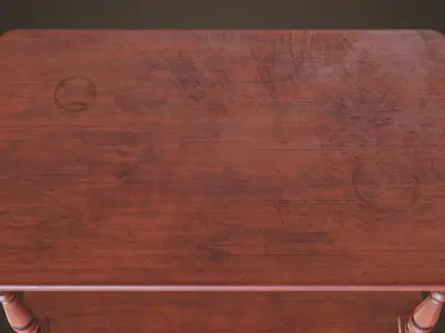 Vintage small table Low-poly 3D model